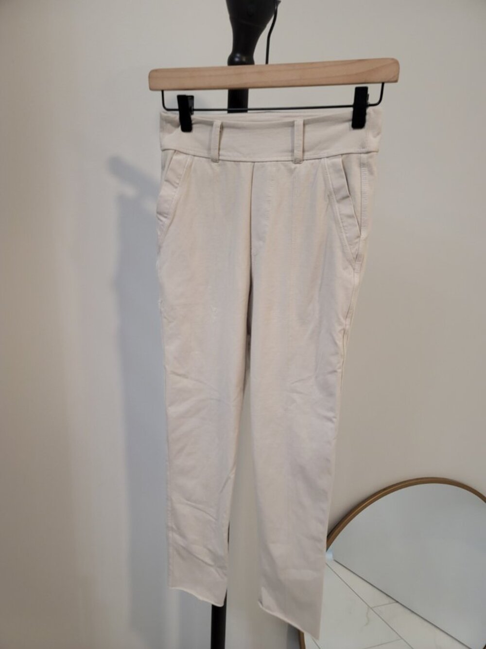 Frank & Eileen Womens Murphy Billion Dollar Pants Size Xs Stretch Beige